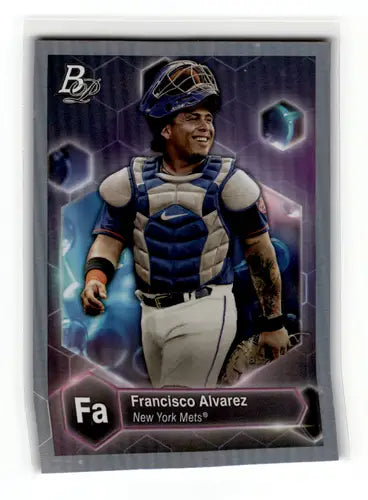 2022 Bowman Platinum Francisco Alvarez baseball card with original gloss perfect for collectors
