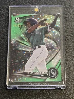 2022 Bowman Platinum #TOP-77 George Feliz Top Prospects Green Icy Foil #/99 - Baseball Card Single