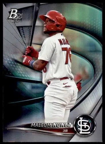 Malcom Nunez baseball card from Bowman Platinum Top Prospects original gloss near mint