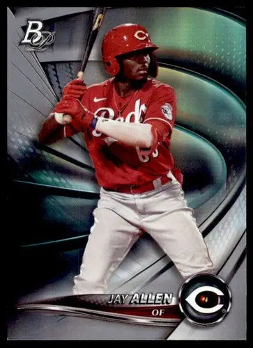 2022 Bowman Platinum Jay Allen baseball card with original gloss in Top Prospects series