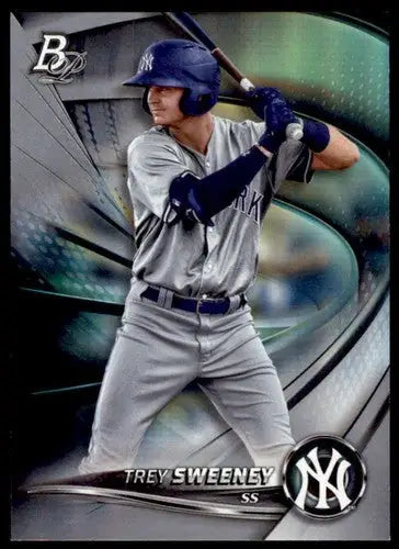 Baseball card featuring Trey Sweeney from Bowman Platinum with original gloss NM near mint