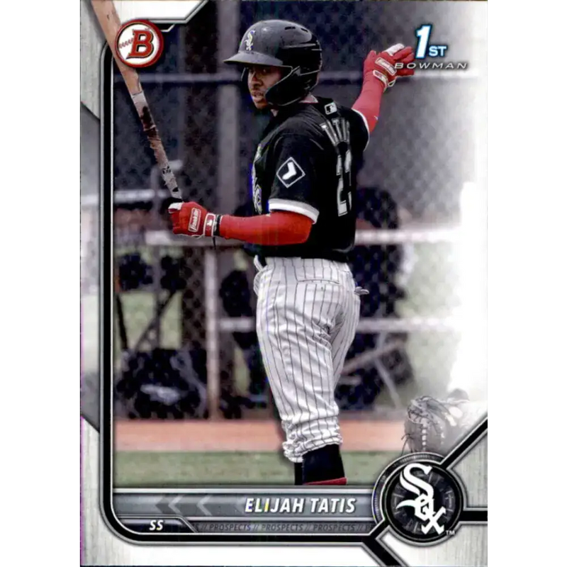 2022 Bowman Prospects #BP-23 Elijah Tatis NM-MT Chicago White Sox Baseball Card - Baseball Card Single