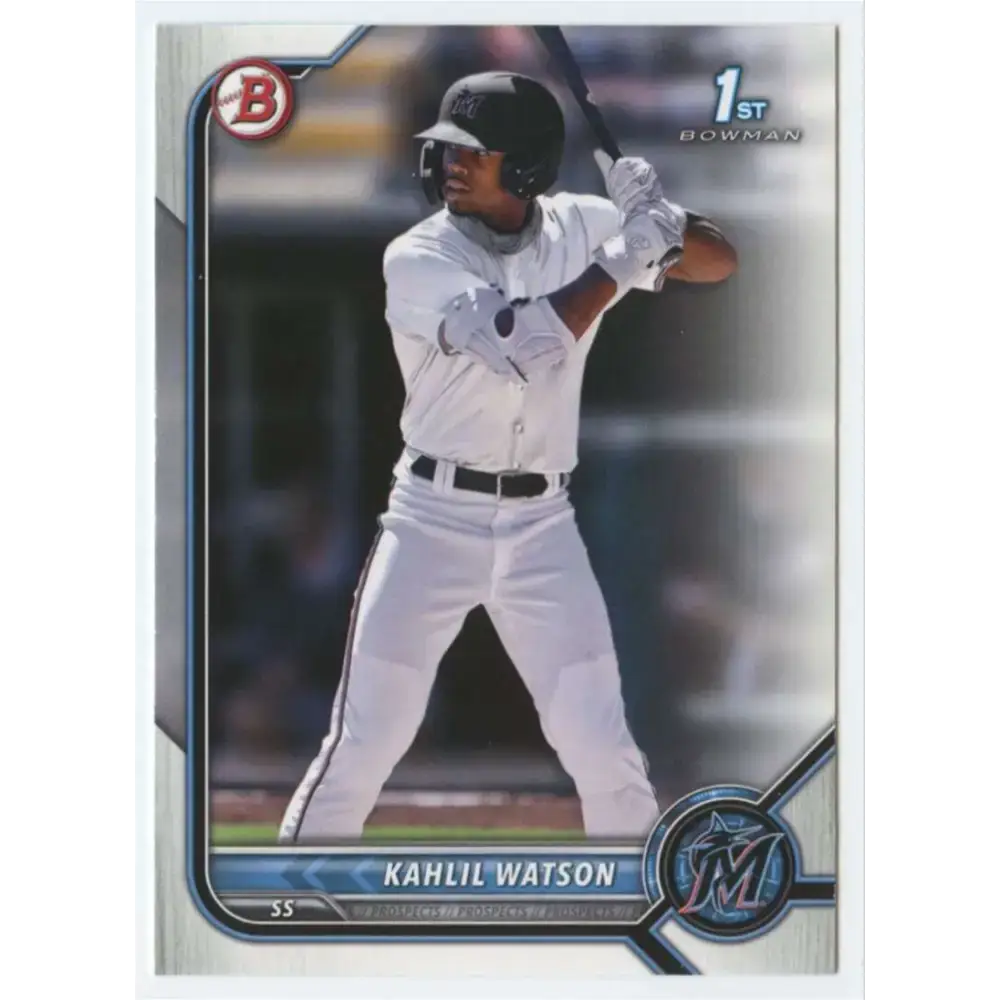 2022 Bowman Prospects #BP-3 Kahlil Watson NM-MT Miami Marlins Baseball Card - Baseball Card Single