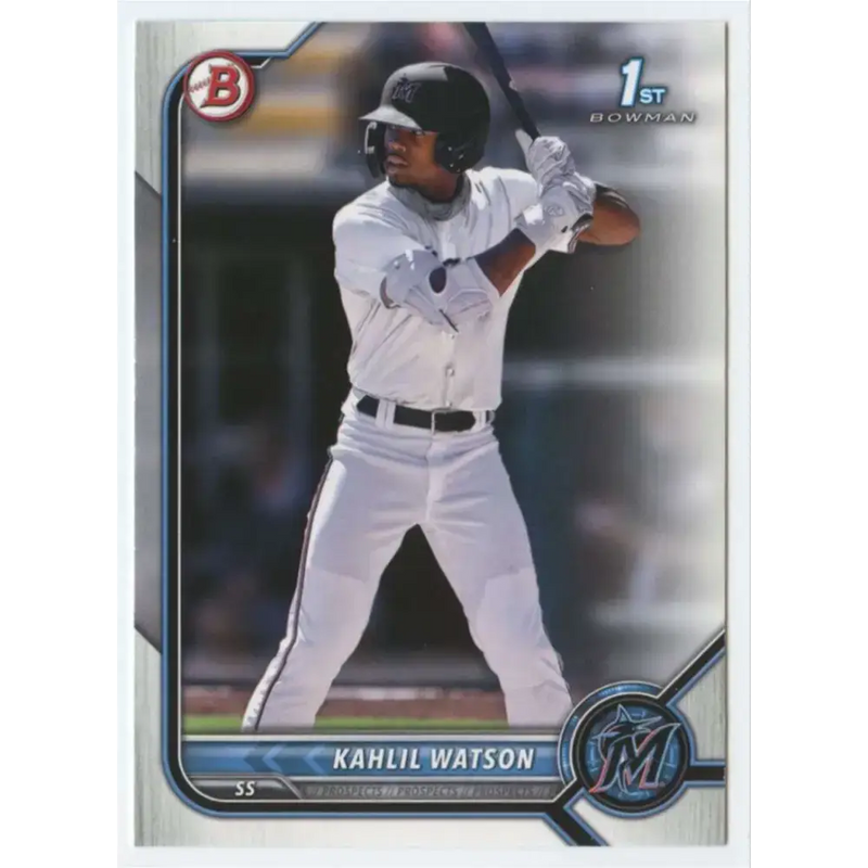 2022 Bowman Prospects #BP-3 Kahlil Watson NM-MT Miami Marlins Baseball Card - Baseball Card Single