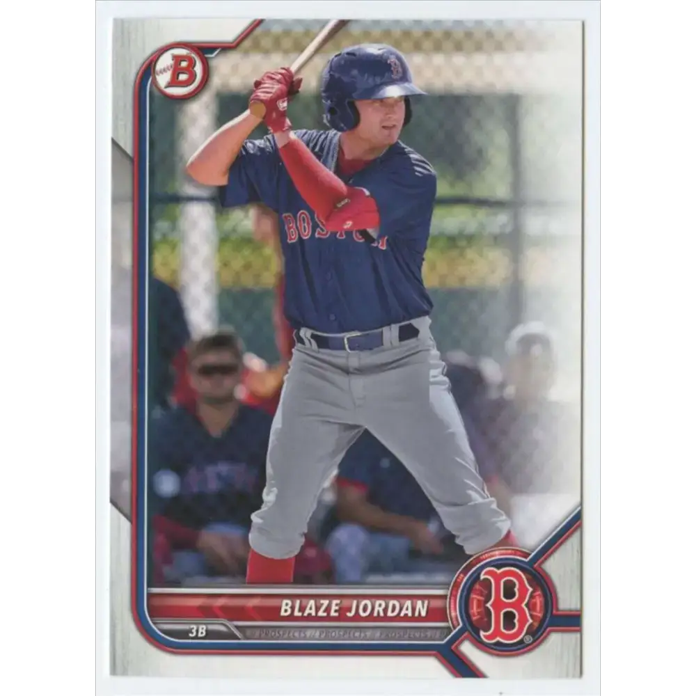 2022 Bowman Prospects #BP-58 Blaze Jordan NM-MT Boston Red Sox Baseball Card - Baseball Card Single