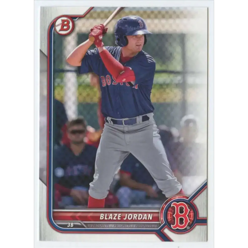 2022 Bowman Prospects #BP-58 Blaze Jordan NM-MT Boston Red Sox Baseball Card - Baseball Card Single