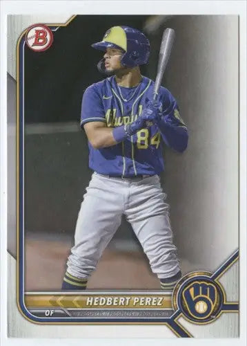 2022 Bowman Prospects #BP-67 Hedbert Perez NM-MT Brewers ID:41987 - Baseball Card Single