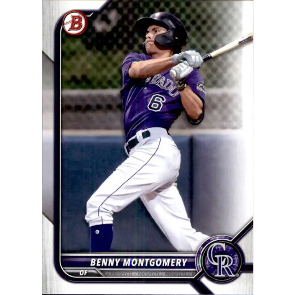 2022 Bowman Prospects #BP-73 Benny Montgomery NM-MT Colorado Rockies Baseball Card - Baseball Card Single