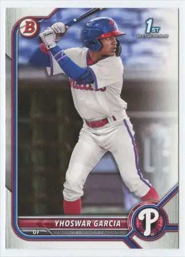 2022 Bowman Prospects #BP-90 Yhoswar Garcia NM-MT Phillies 1st Bowman ID:41991 - Baseball Card Single