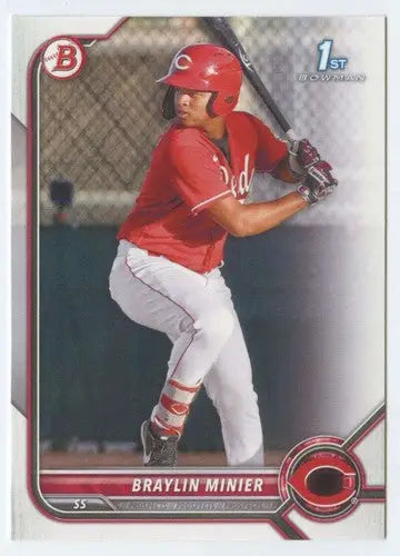 2022 Bowman Prospects #BP-93 Braylin Minier NM-MT Reds 1st Bowman ID:41992 - Baseball Card Single