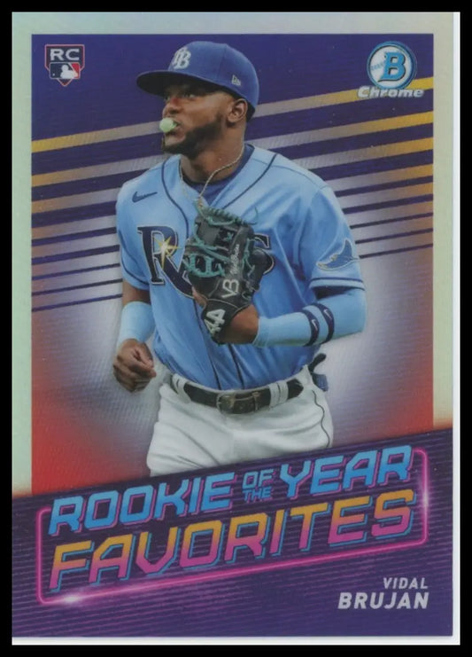 2022 Bowman - Rookie of the Year Favorites Vidal Brujan ROYF-4 Tampa Bay Rays NM - Baseball Card Single