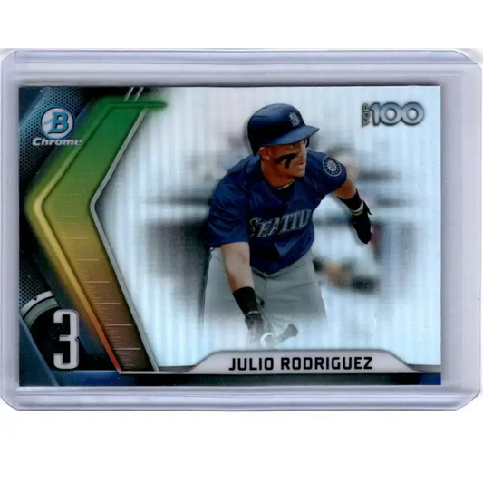 2022 Bowman Scouts’ Top 100 Refractor #BTP-3 Julio Rodriguez NM-MT Seattle Mariners Baseball Card - Baseball Card Single