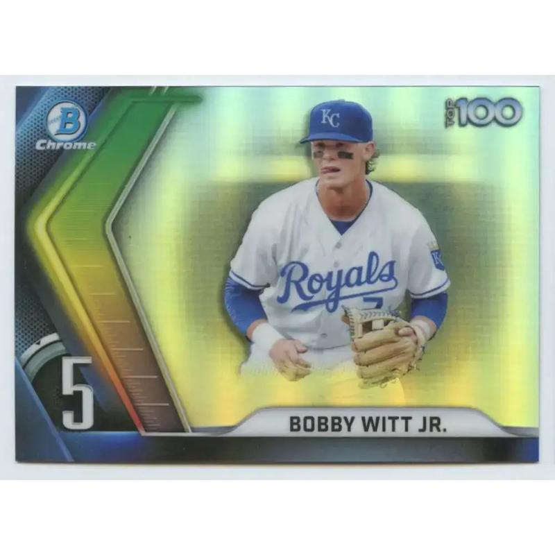 2022 Bowman Scouts’ Top 100 Refractor #BTP-5 Bobby Witt Jr. NM-MT Kansas City Royals Baseball Card - Baseball Card