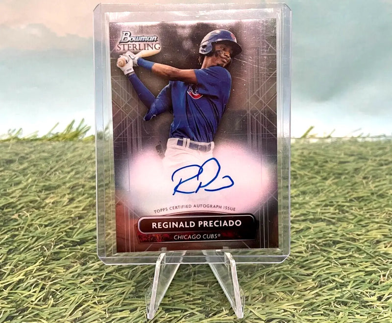 Reginald Preciado autographed baseball card from Bowman Sterling, Chicago Cubs prospect