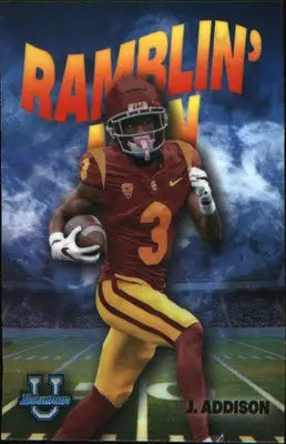 2022 Bowman University Chrome Ramblin’ Man #RM-9 Jordan Addison - Football Card Single