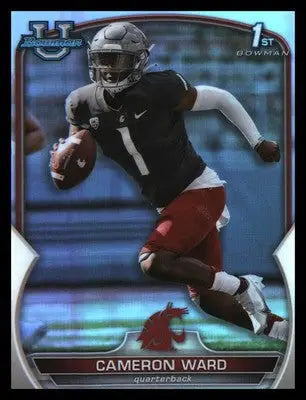 2022 Bowman University Chrome Refractor #34 Cameron Ward - Football Card Single