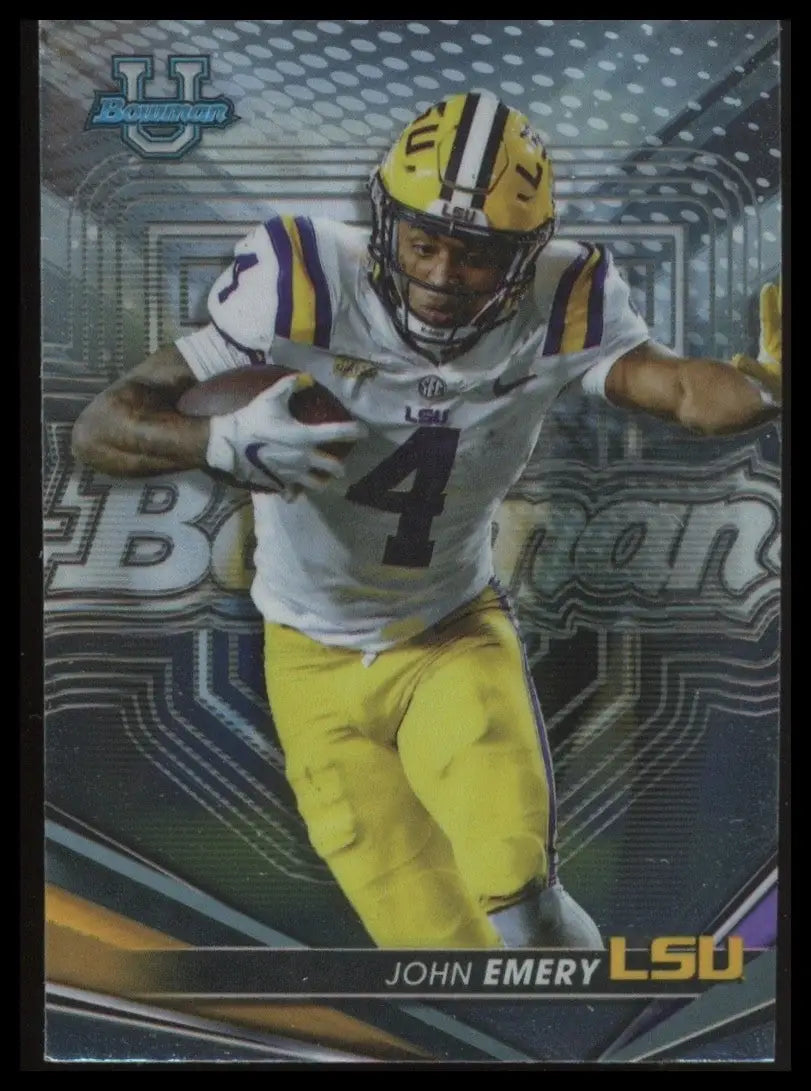 2022 Bowmans Best University John Emery #20 LSU Tigers Football Card NCAA Sports - Football Card Single