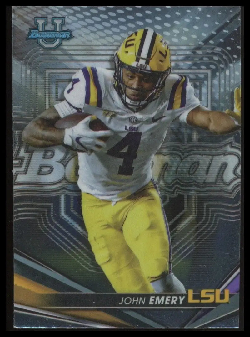 2022 Bowmans Best University John Emery #20 LSU Tigers Football Card NCAA Sports - Football Card Single