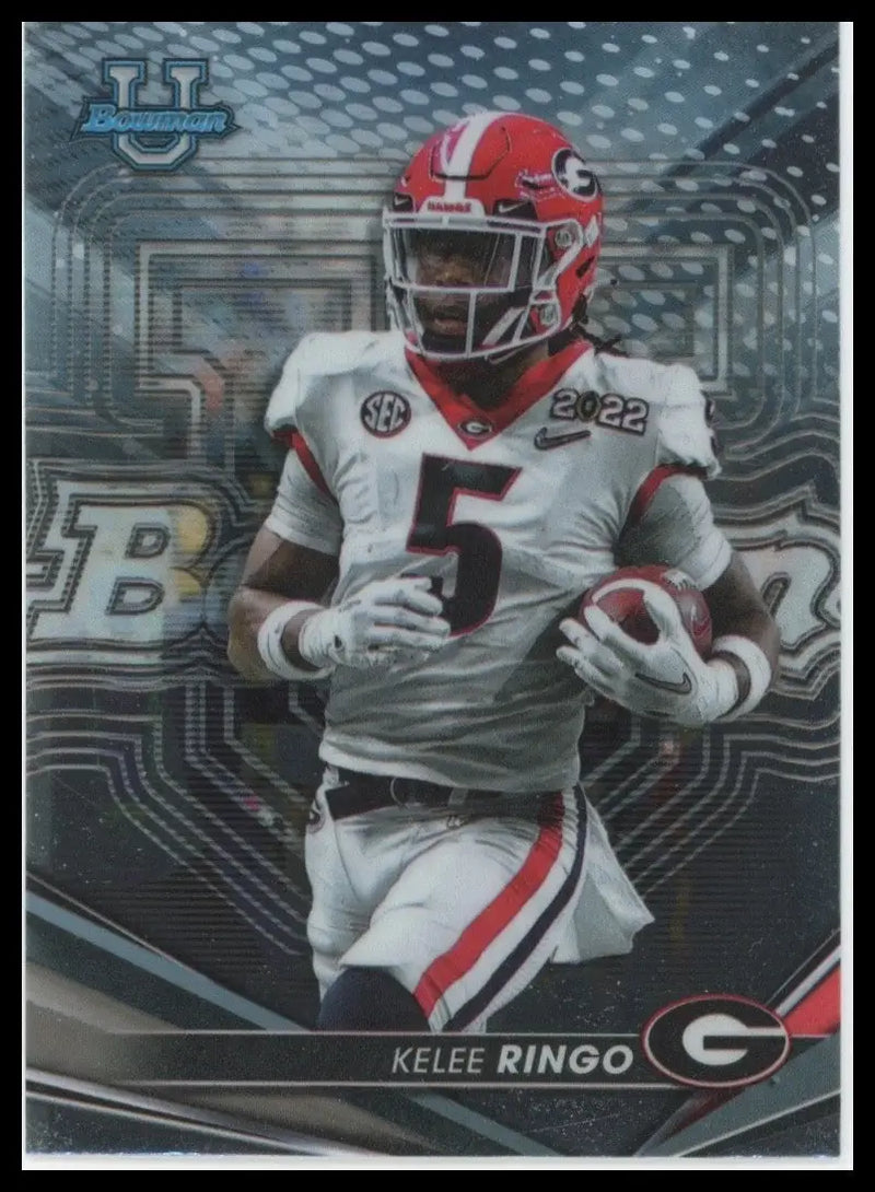 2022 Bowmans Best University Kelee Ringo #66 Georgia Bulldogs Football Card NCAA - Football Card Single