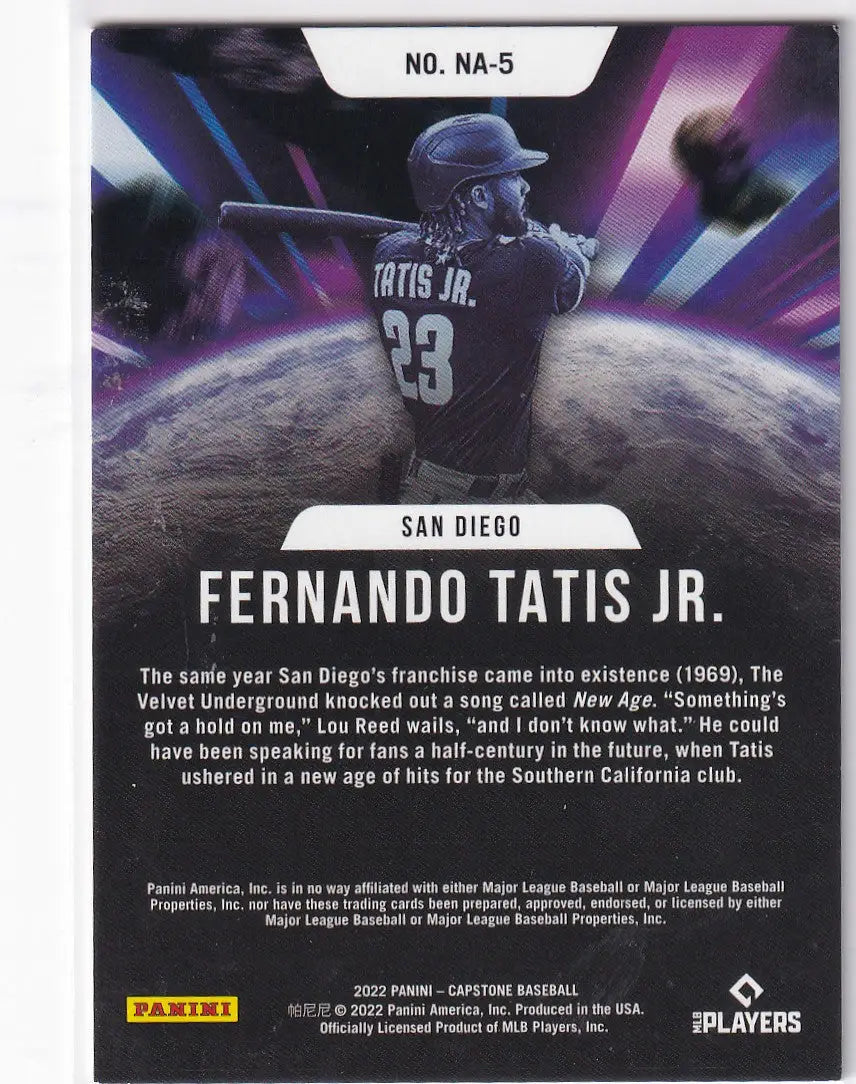 2022 CAPSTONE #NA-5 FERNANDO TATIS JR NEW AGE- SAN DIEGO PADRES - Baseball Card Single