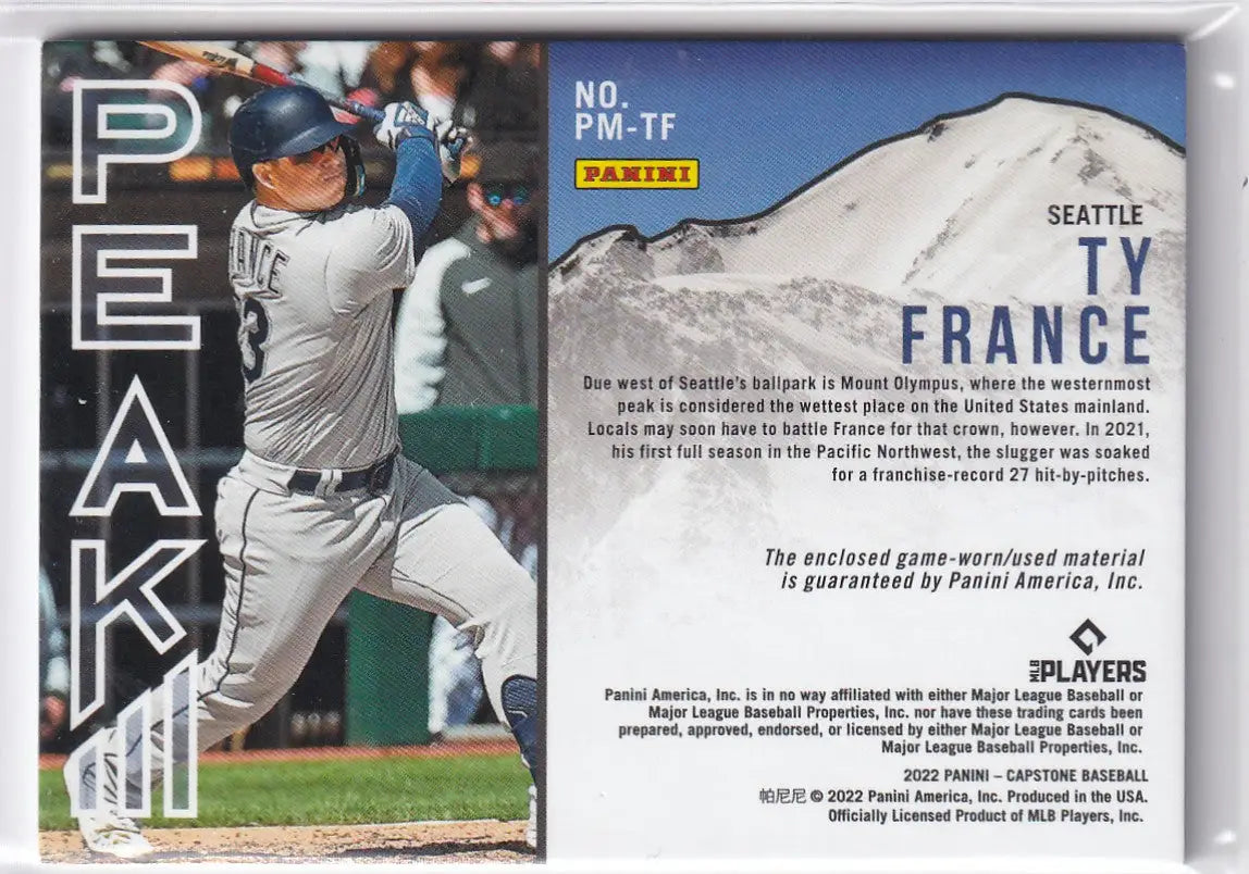 2022 CAPSTONE #PM-TF TY FRANCE PATCH PEAK- SEATTLE MARINERS