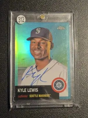 2022 Chrome Platinum Anniversary Kyle Lewis Autographs Aqua Refractor #/150 - Baseball Card Single