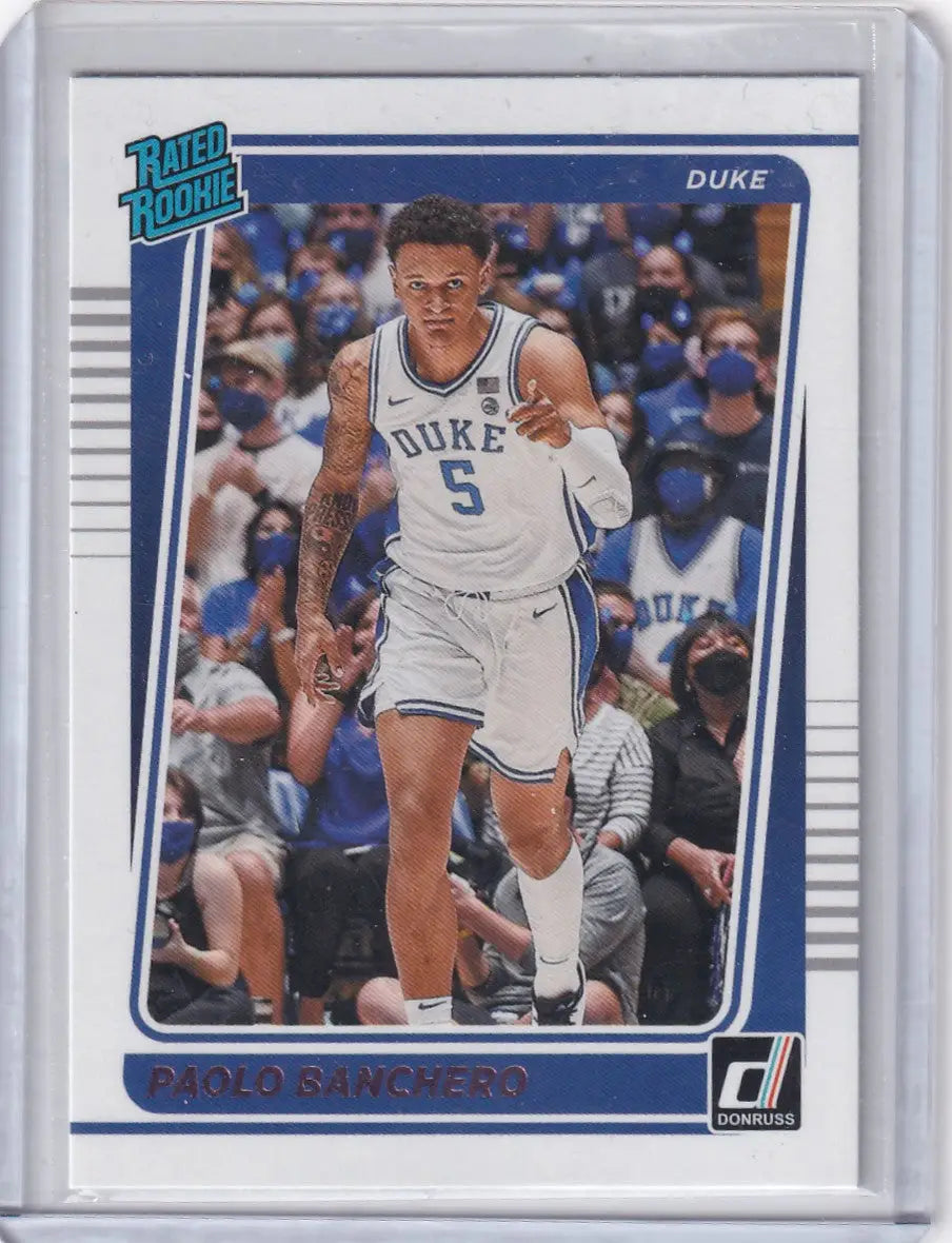 2022 CHRONICALS DONRUSS #2 PAOLO BANCHERO RATED ROOKIE- DUKE BLUE DEVILS - Basketball Card Single