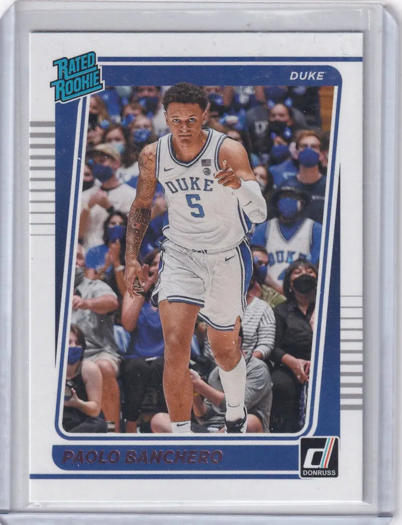 2022 CHRONICALS DONRUSS #2 PAOLO BANCHERO RATED ROOKIE- DUKE BLUE DEVILS - Basketball Card Single