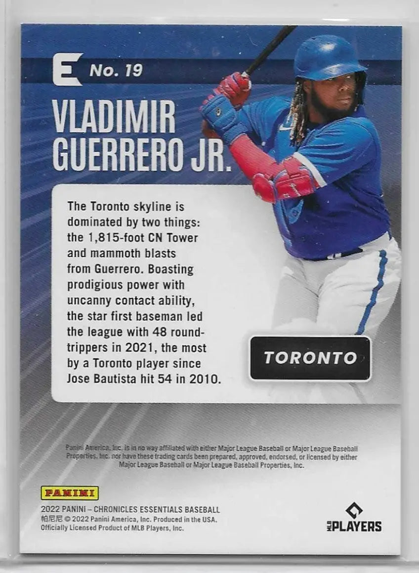 2022 Chronicles Essentials Vladimir Guerrero Jr c-61 - Baseball Card Single