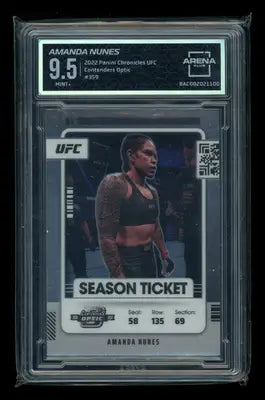 2022 Chronicles UFC Contenders Optic Amanda Nunes 359 Season Ticket AC 9.5 - UFC/MMA Card Single