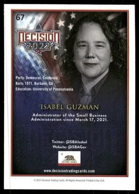 2022 Decision Isabel Guzman #67 - Other