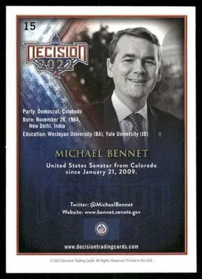 2022 Decision 2022 Michael Bennet #15 - Other
