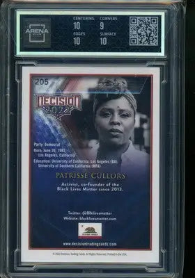 2022 Decision SP Bronze Foil Patrisse Cullors 2/5 #205 Arena Club 9.5 - Other