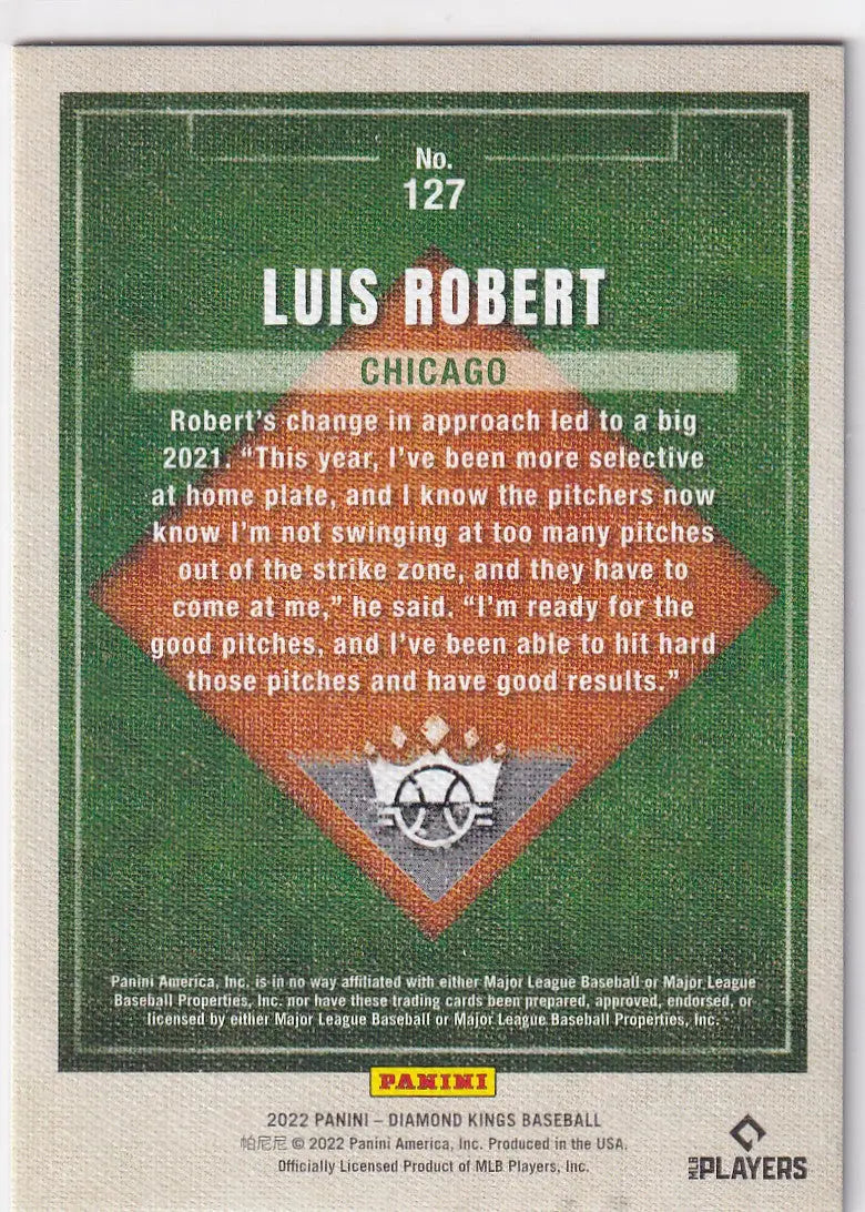 2022 DIAMOND KINGS #127 LUIS ROBERT- CHICAGO WHITE SOX - Baseball Card Single