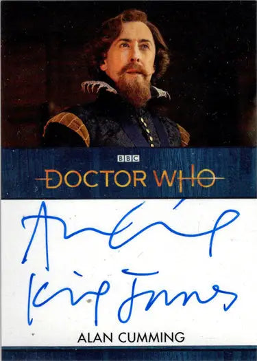 Signed Alan Cumming King James Inscription Card from 2022 Doctor Who Series 11 & 12