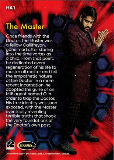 Doctor Who trading card featuring The Master from the Adversaries Insert Card series