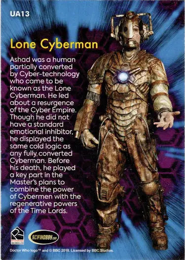 Lone Cyberman insert card from 2022 Doctor Who Allies Adversaries series