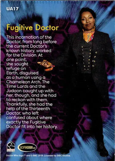 Fugitive Doctor insert card from 2022 Doctor Who Allies Adversaries series