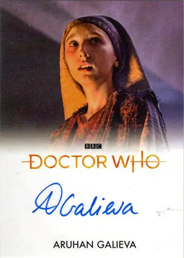 Signed Aruhan Galieva Autograph Card from 2022 Doctor Who Series 11 & 12 Trading Card!