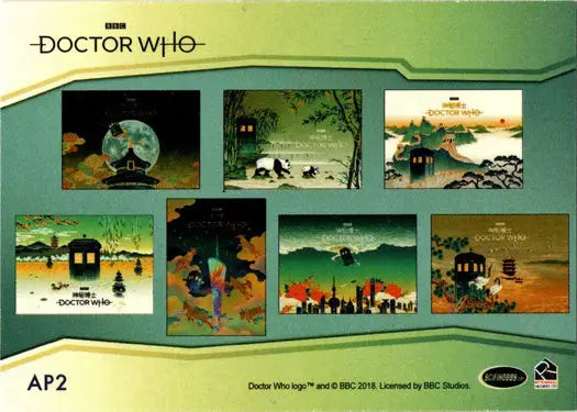 Doctor Who postcard featuring Japanese-style art from AP2 Chengdu trading cards
