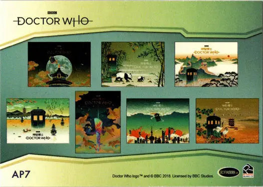 Doctor Who themed postage stamps on 2022 Asia Paintbrush UK Poster Card AP7 Wuhan