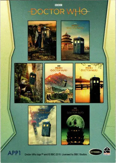 Doctor Who postcards set featuring Asia posters card from Series 11 & 12