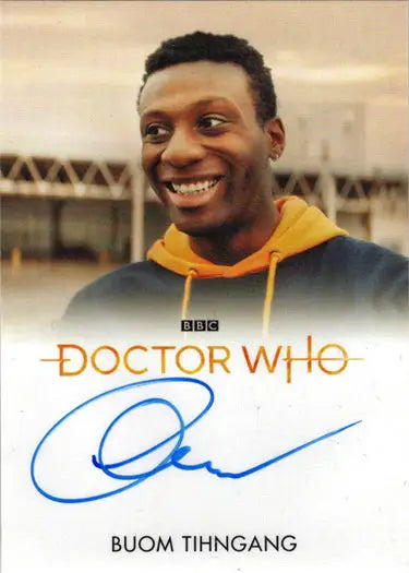 Autographed Doctor Who Buom Tihngang Trading Card from Series 11 & 12
