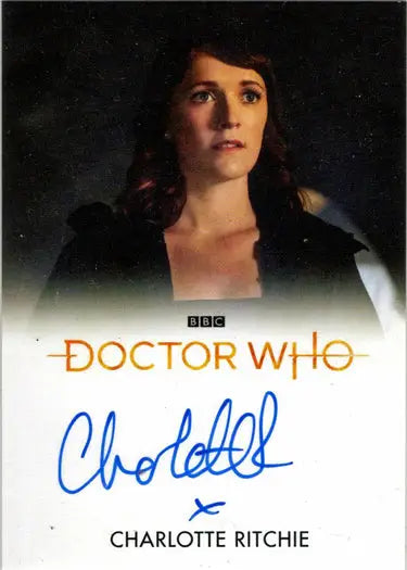 Signed Charlotte Ritchie Autograph Card from 2022 Doctor Who Series 11 & 12