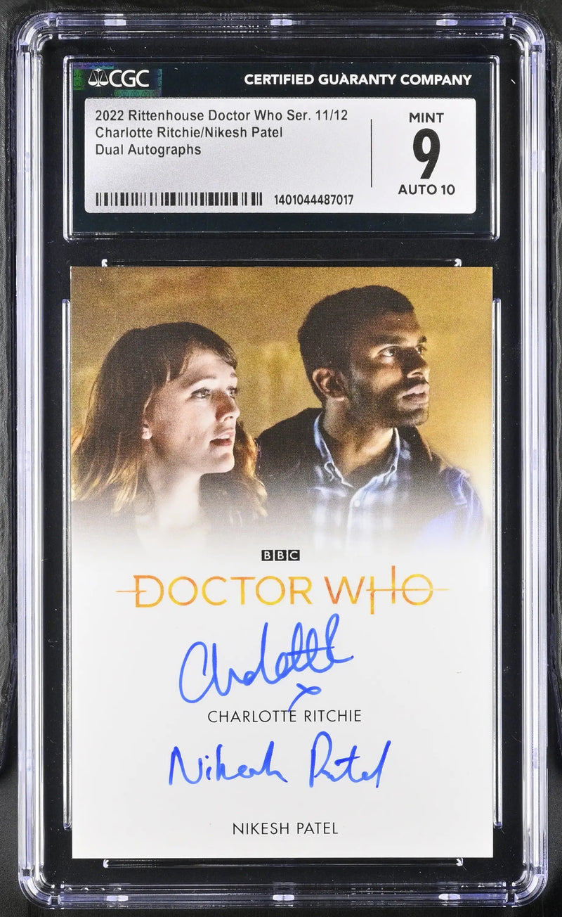 2022 Doctor Who Series 11 & 12 Charlotte Ritchie Nikesh Patel Autograph Card Graded CGC 9 Mint - Entertainment
