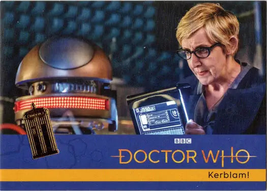 Doctor Who Kerblam! gold parallel card from 2022 Series 11 & 12 limited edition