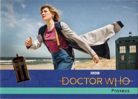 Doctor Who promotional image for 2022 Gold Parallel Card hobby edition Praxeus