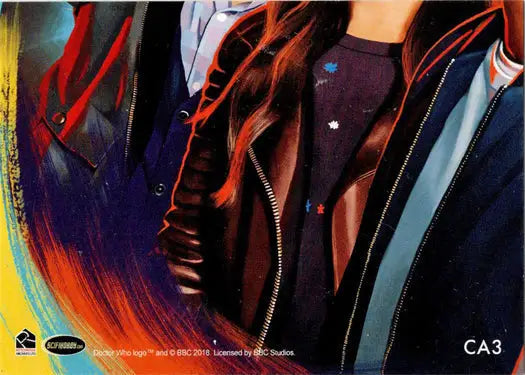 Collage of jackets and clothing featuring Graffiti Character Art from Doctor Who Series 11 & 12