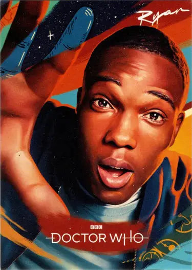 2022 Doctor Who Graffiti Character Art Card featuring Ryan Sinclair from Series 11 & 12
