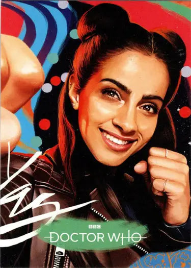 Yasmin Khan from Doctor Who in 2022 Graffiti Character Art Card CA4 design